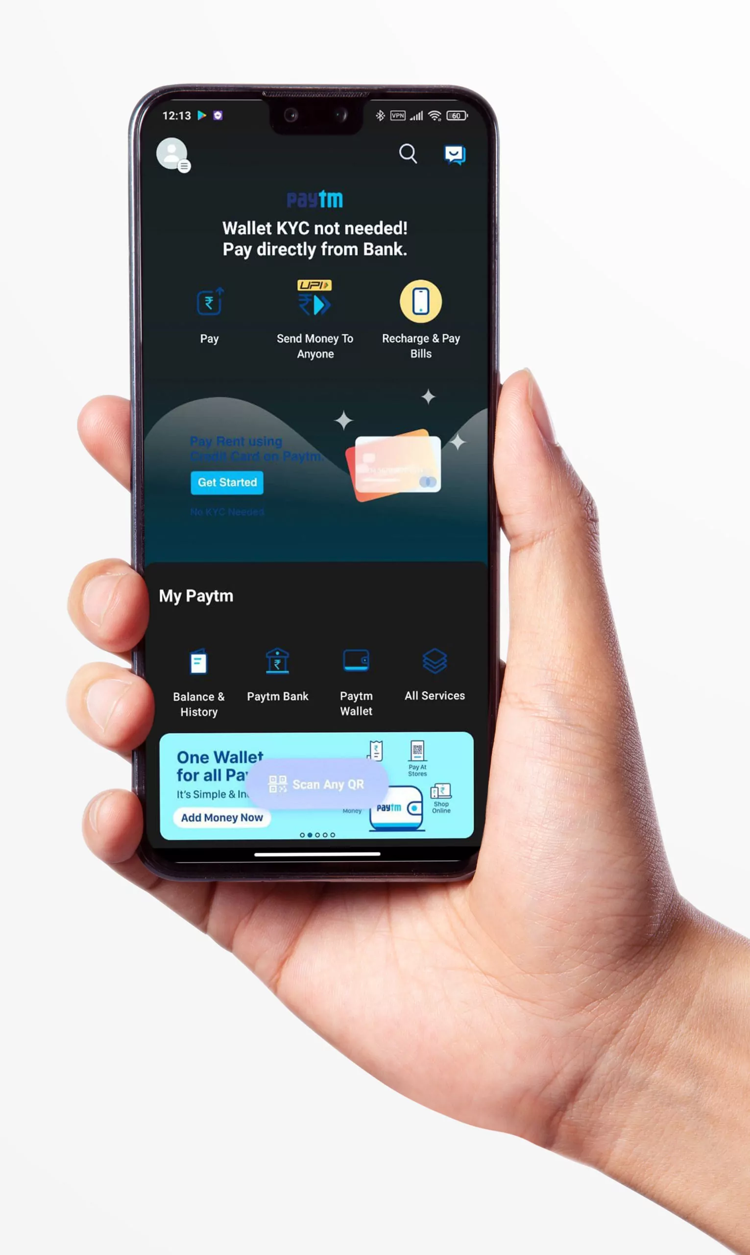 You don't need to verify your account if you use it via mobile phone.