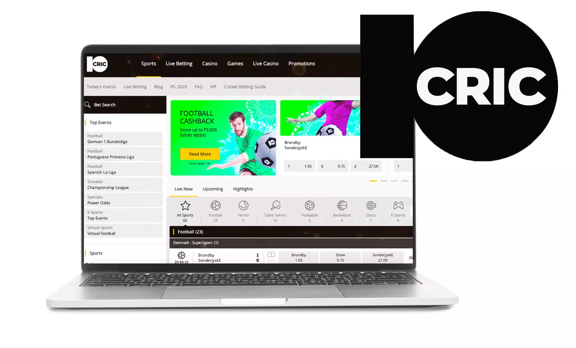 Register at the 10cric casino.