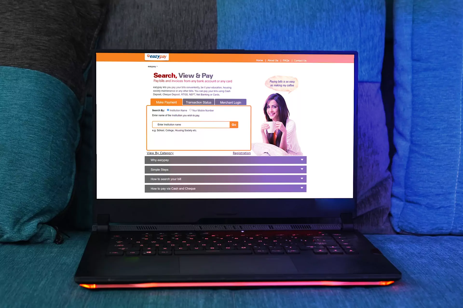 Using Eazypay, you can top up your account with the help internet or SMS.