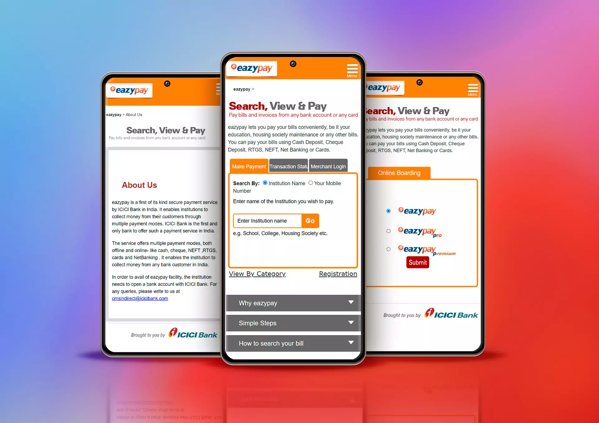 Go to the official site of Eazypay and create an account.