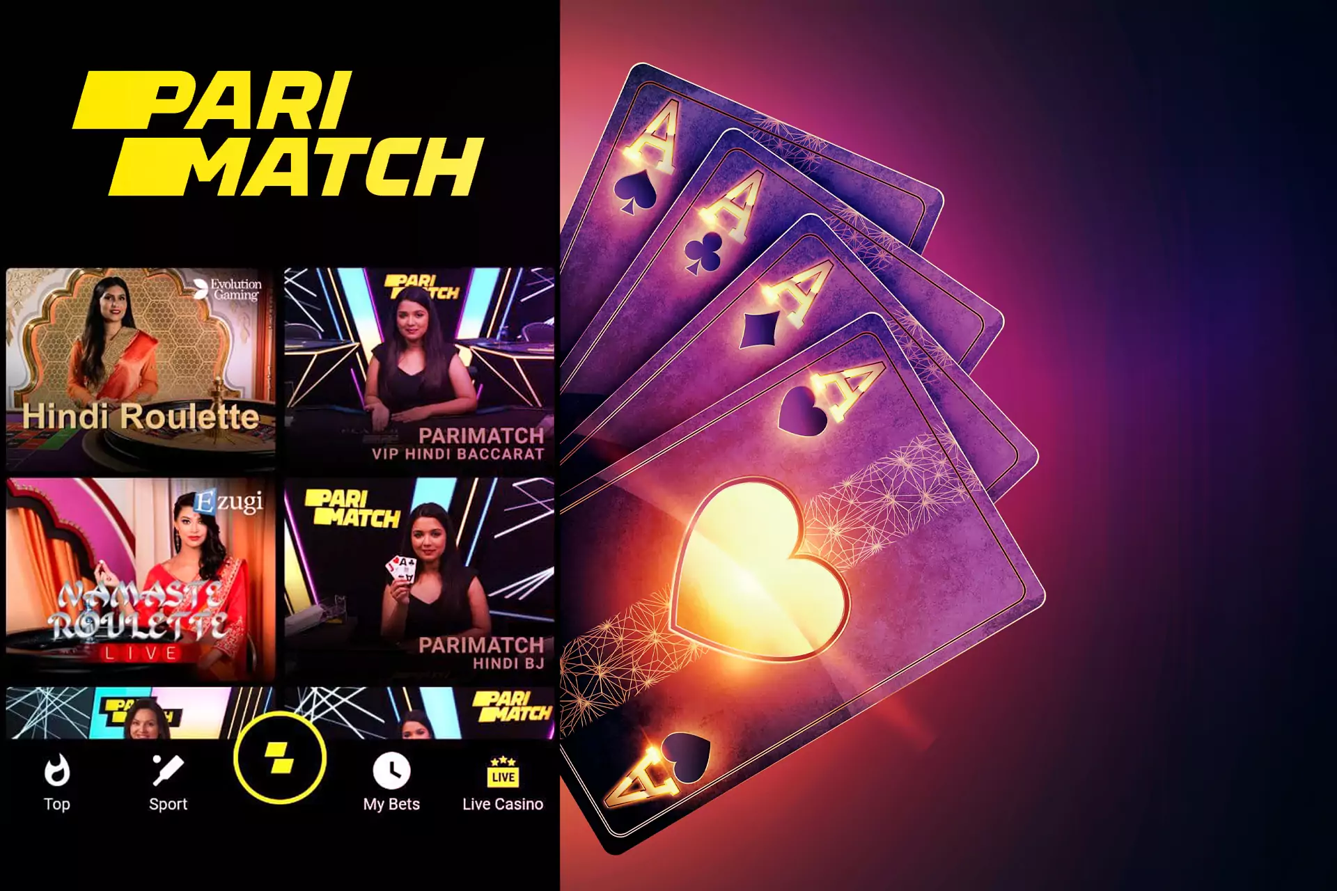 Top up your account at Parimatch to get the 150% bonus from the bookmaker.