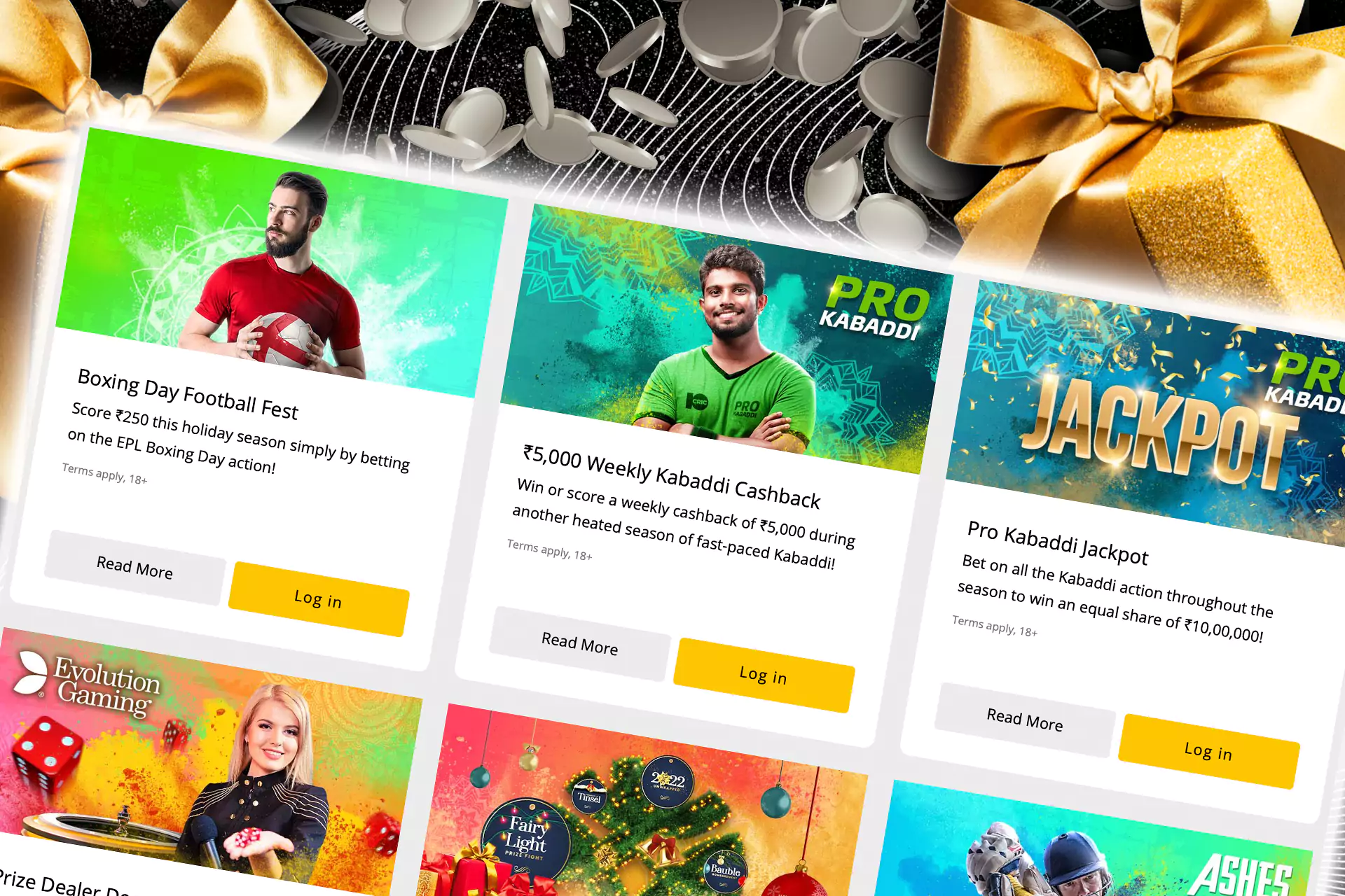 If you are not a new user, look through the others bonus offers in the special section.