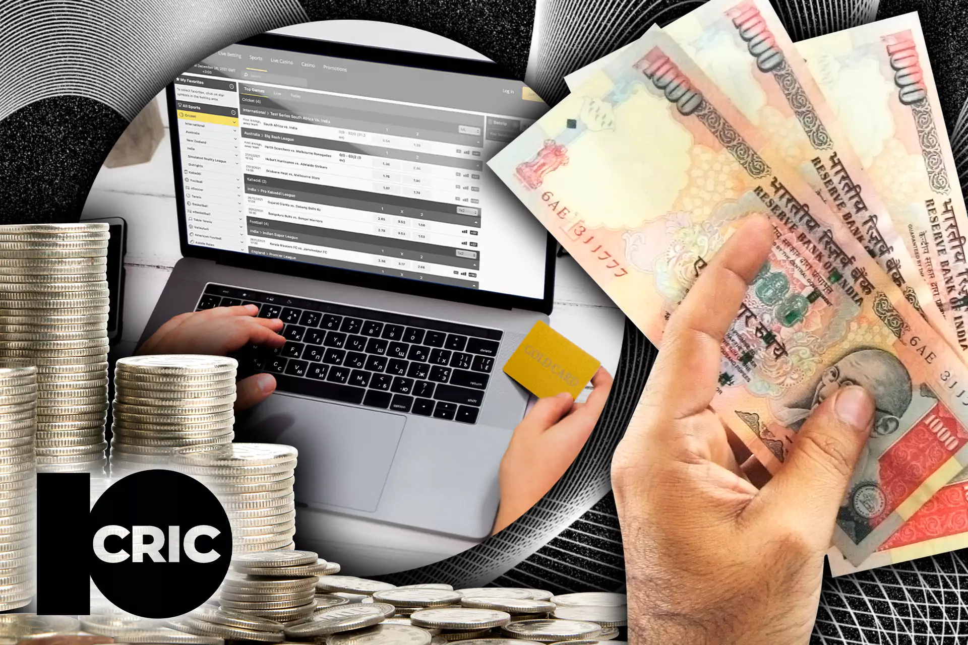 After you win, you can withdraw funds from your 10Cric account to your bank card or e-wallet.