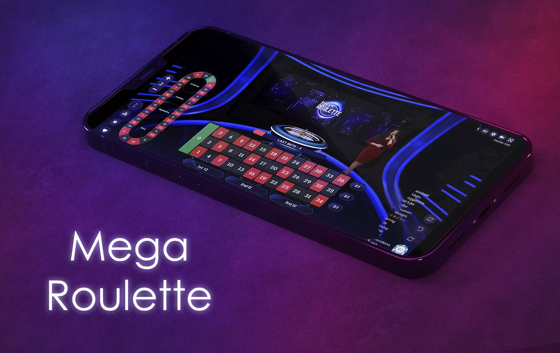 Mega Roulette has such great popularity that is provided by lots of casino sites and apps.