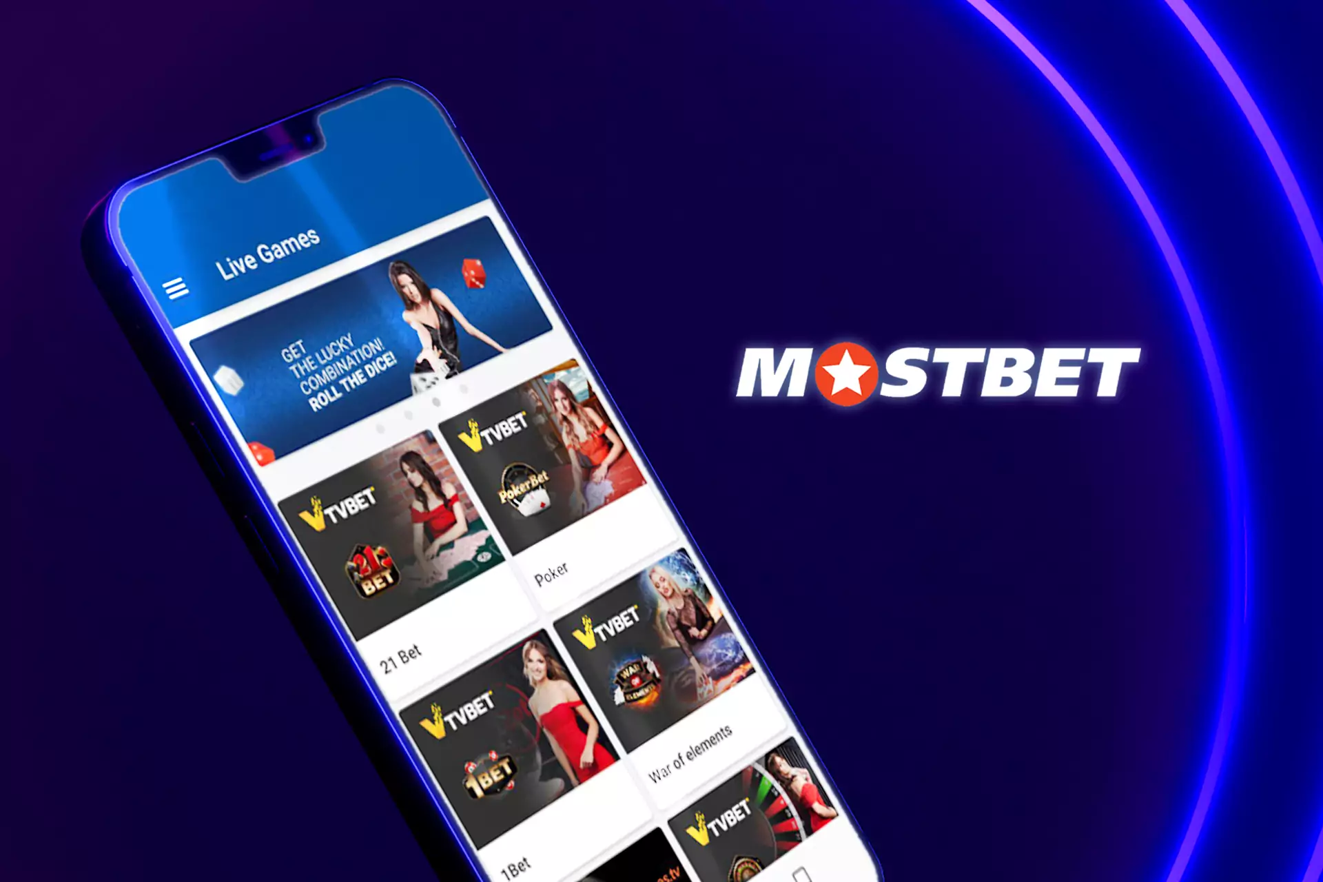 The Mostbet Casino offers plenty of table games and slots.
