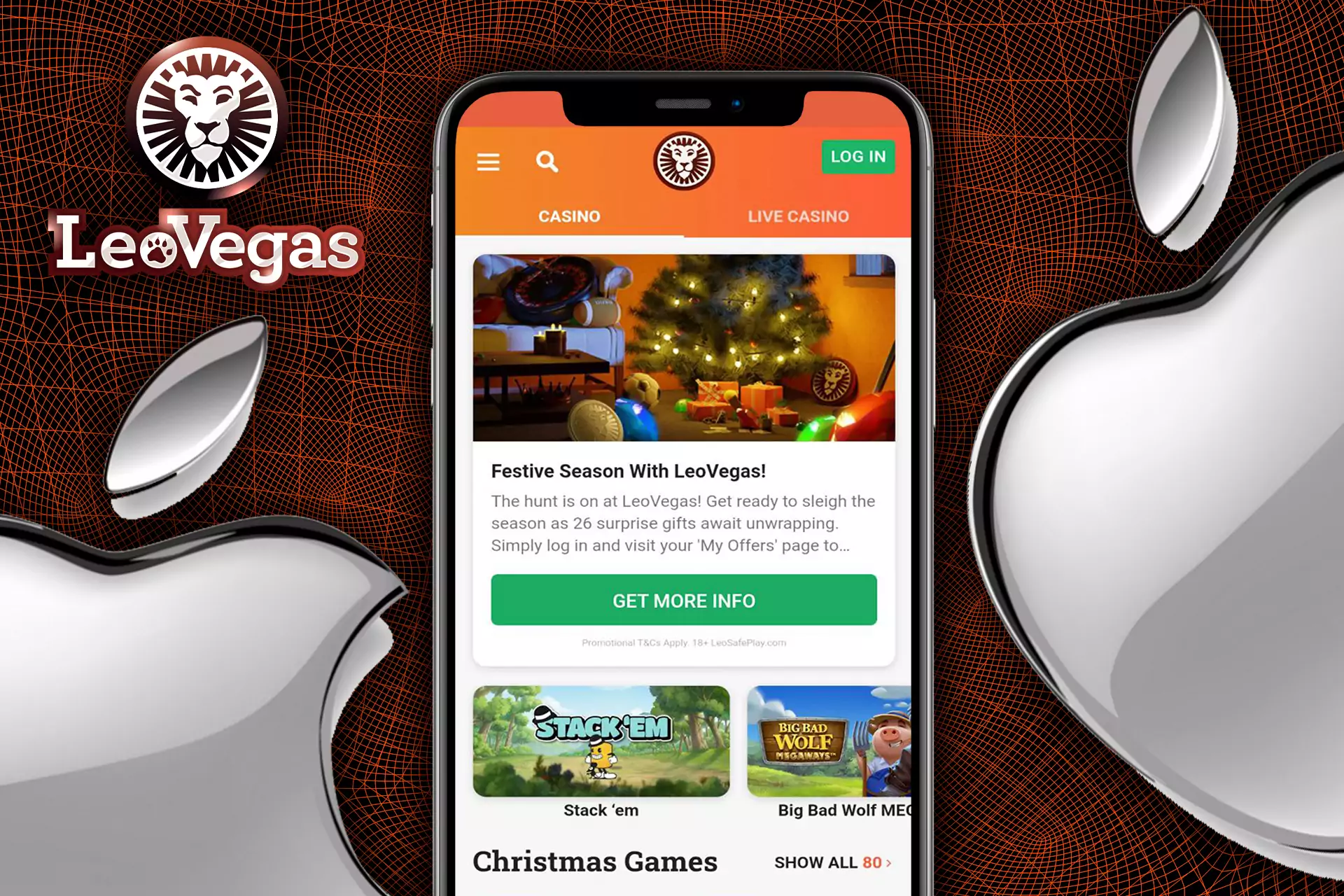The Leovegas app for iOS can be downloaded from the App Store.