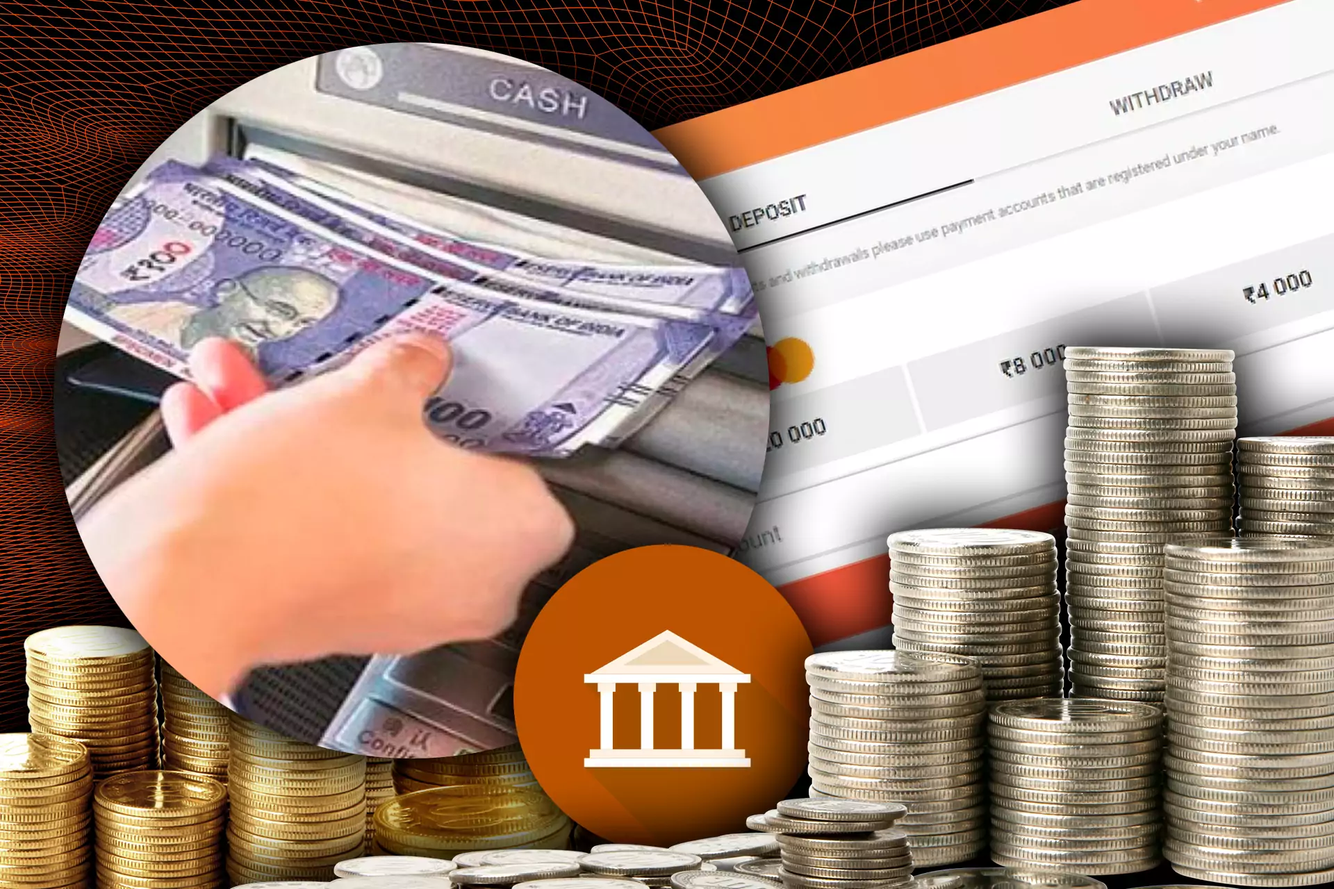 You can withdraw money the same way you deposited into the casino account.