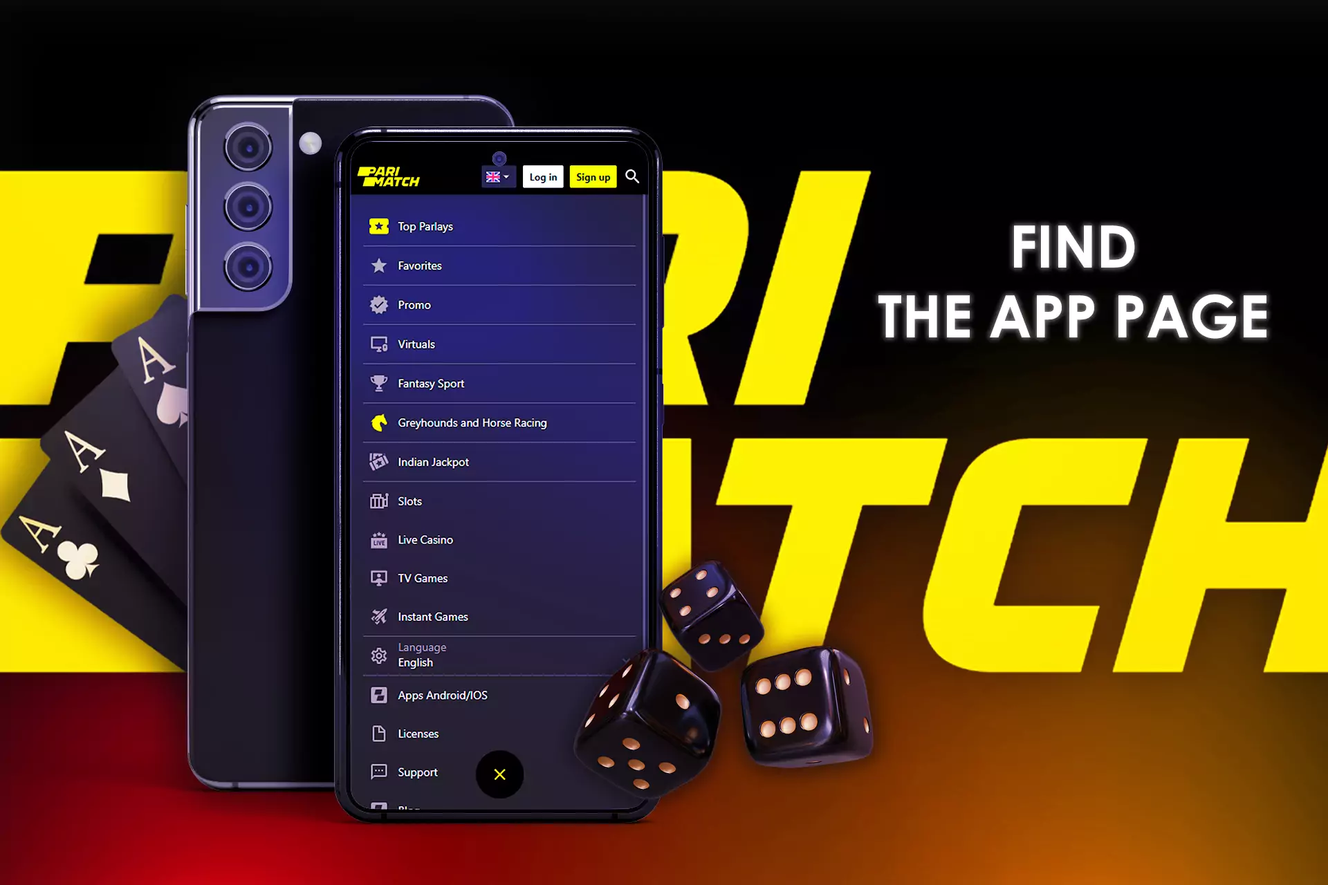 Click on the round button at the bottom of the page to open the menu.
