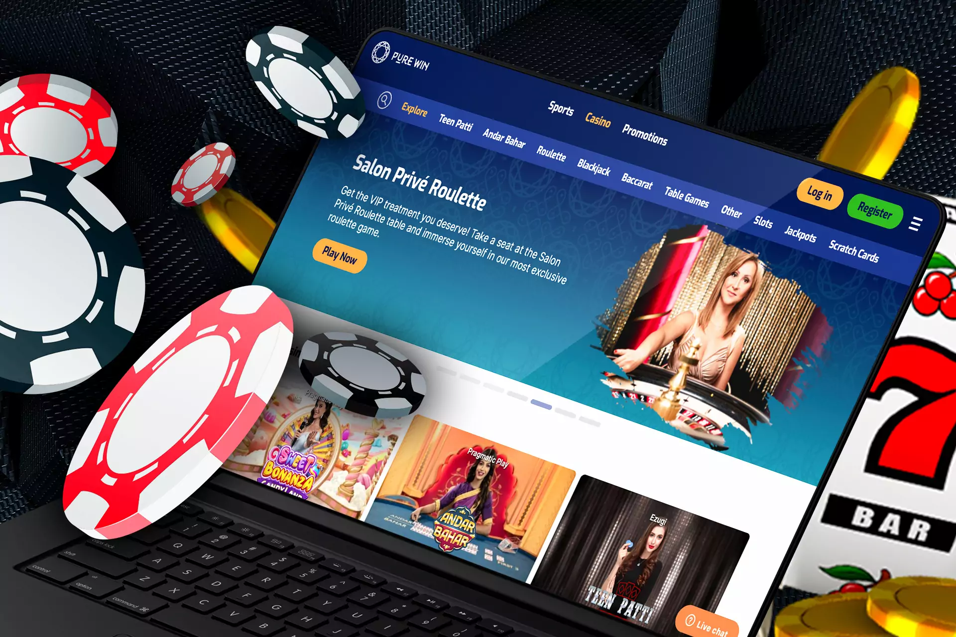 Pure Casino has more than 1,000 gambling games available.