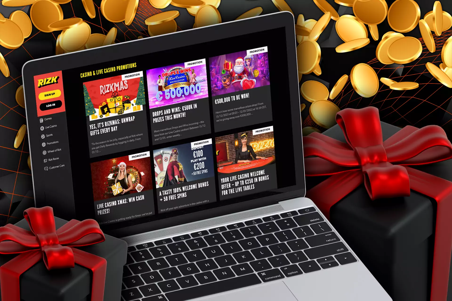 The extra profit you can get taking part in the Rizk Casino loyalty program.