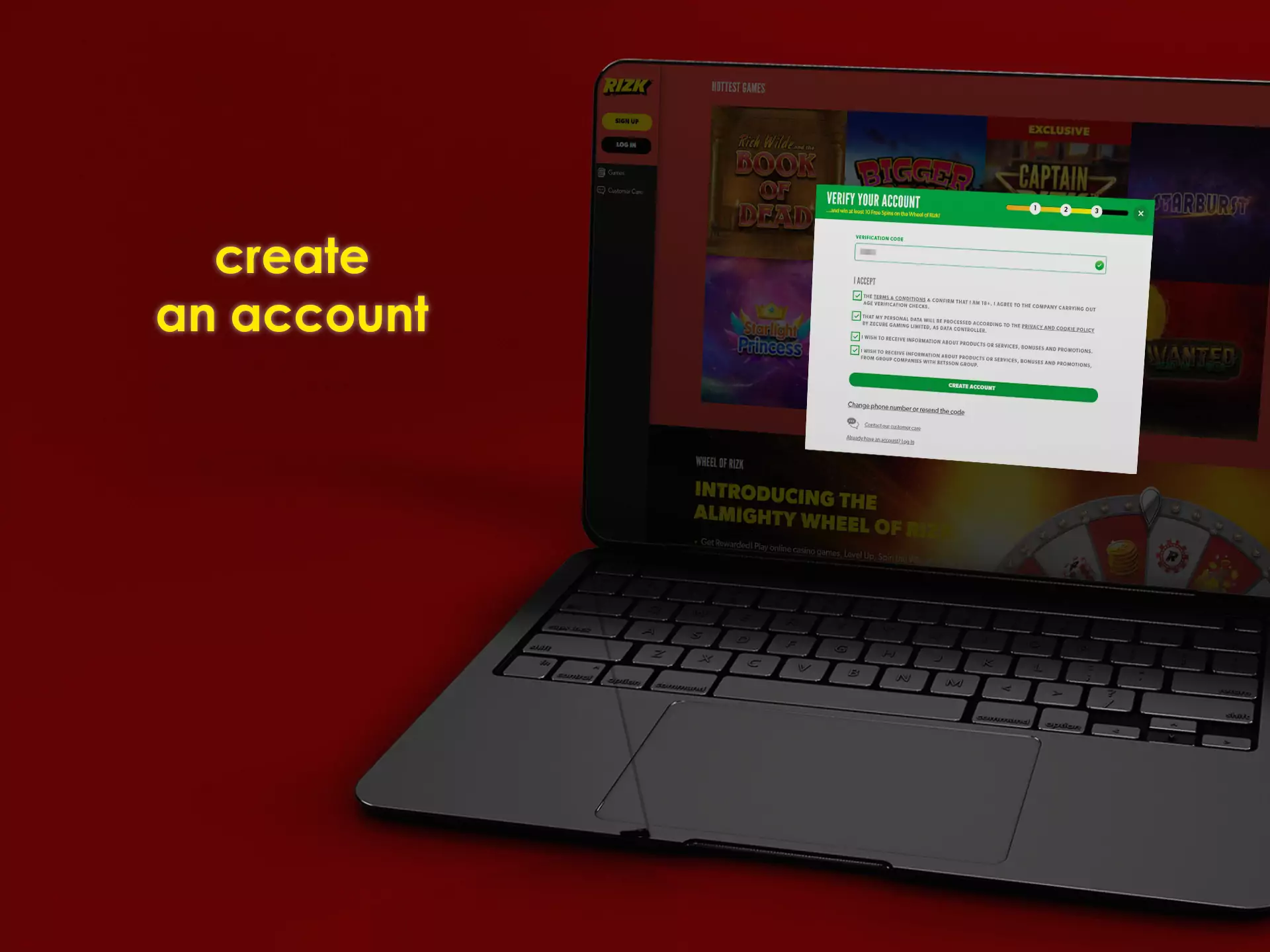 Check the boxes opposite offers you agree with and complete the registration.
