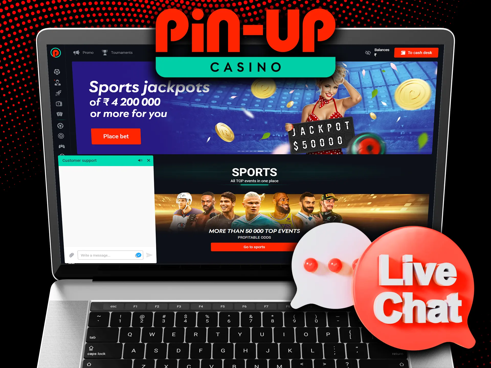 Pin-Up customer support works 24/7, so you can easily contact them at the site.