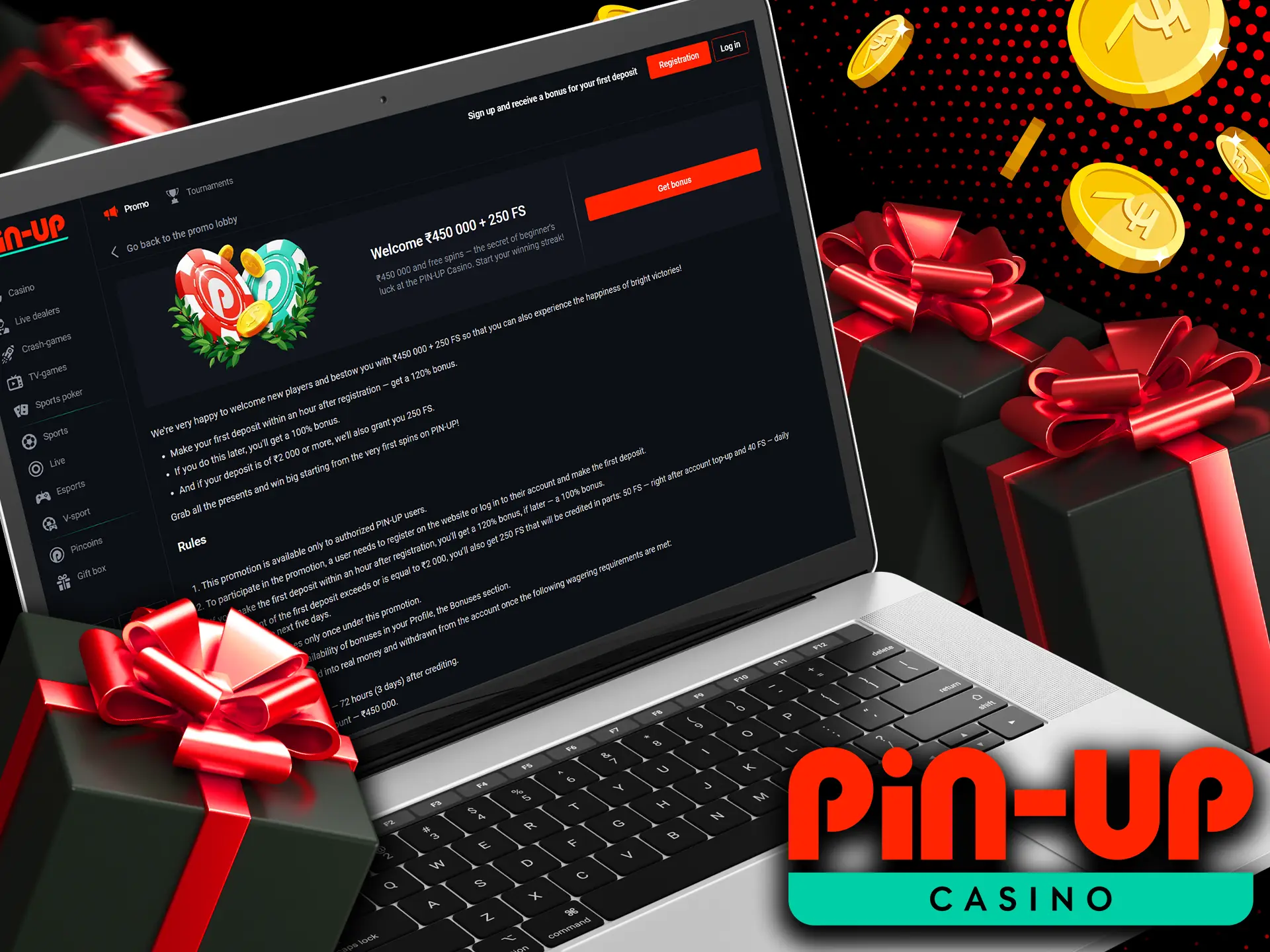 If you are a new user, don't miss the chance to get the Pin-Up welcome offer.